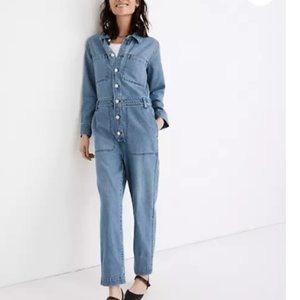 Madewell Denim Relaxed Coverall Jumpsuit NWT